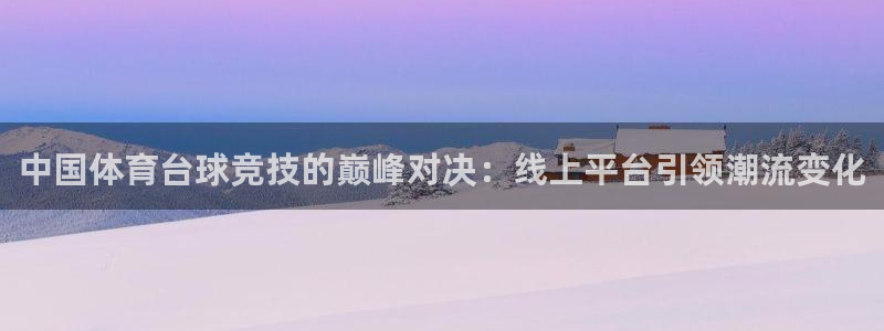 袋鼠体育足球直播：中国体育台球竞技的巅峰对决：线上平台引领潮流变化